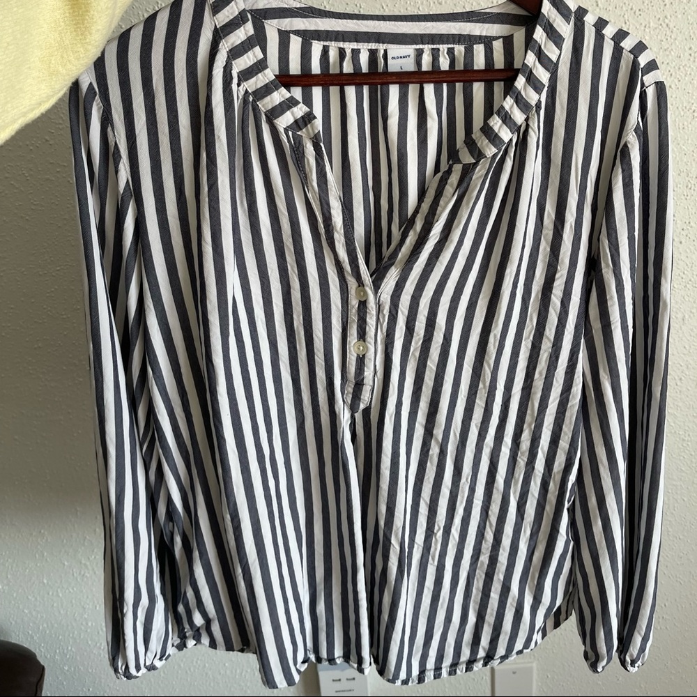 Stripe Casual Long Sleeve Shirt
